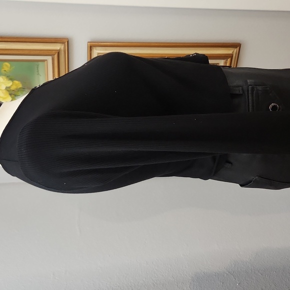 GARAGE brand black hook closure long sleeve crop top super soft size large Goth - Picture 5 of 10